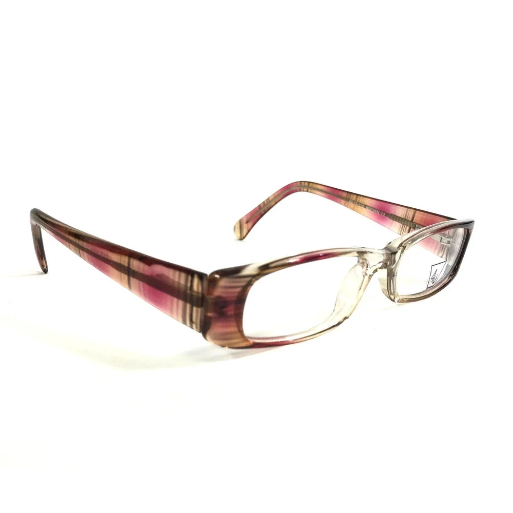Capri 4U Eyeglasses Frames US55 BROWN Pink Clear Rectangle Full Rim 46-15-130